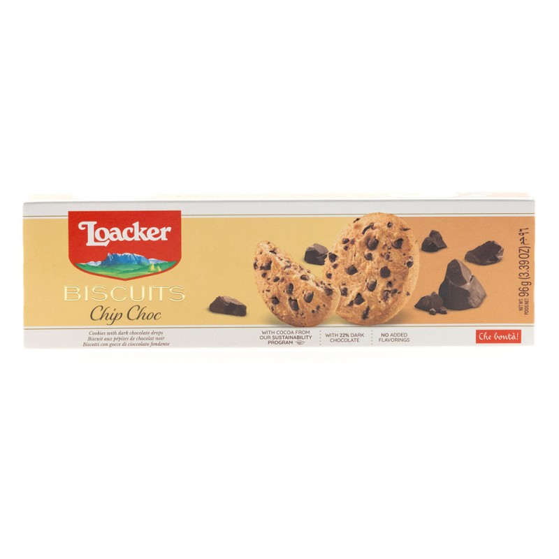 8000380187348Loacker Chip Chocs Dark 96gr