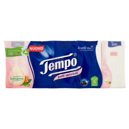 7322541273792Tempo Fazzoletti Pelli Sensibili New 10pz