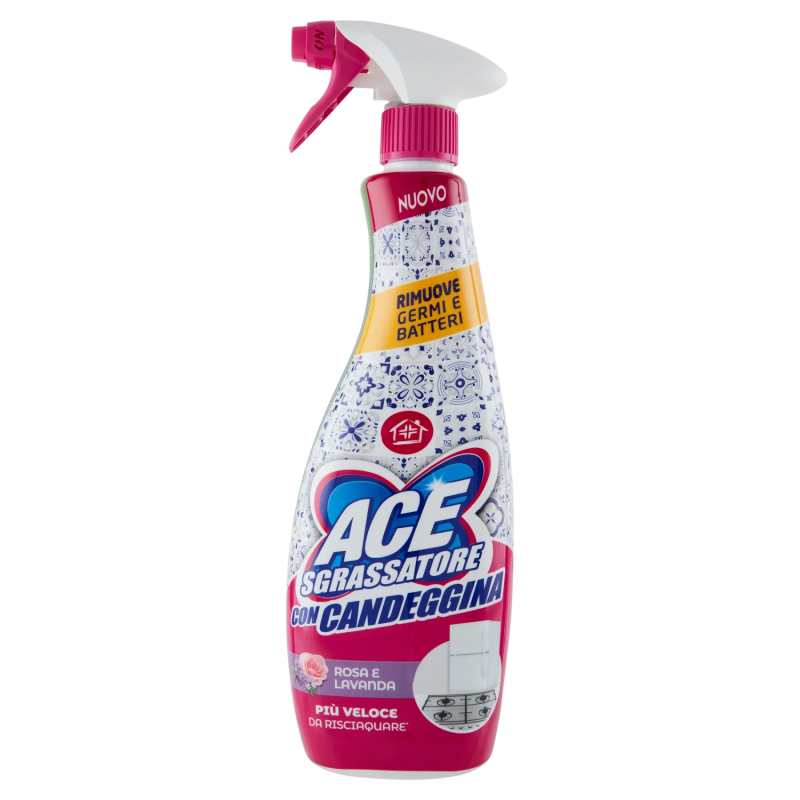 8001480721449Ace Sgrassatore Con Candeggina Spray 600ml