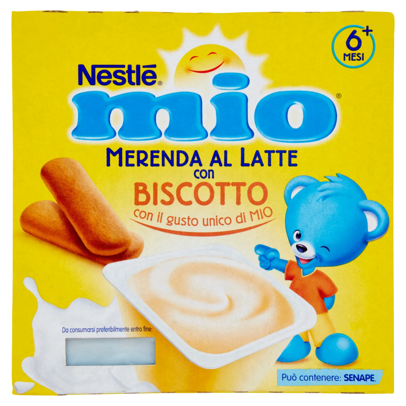 8445290732620Mio Merenda Al LAtte Con Biscotto 4x100gr