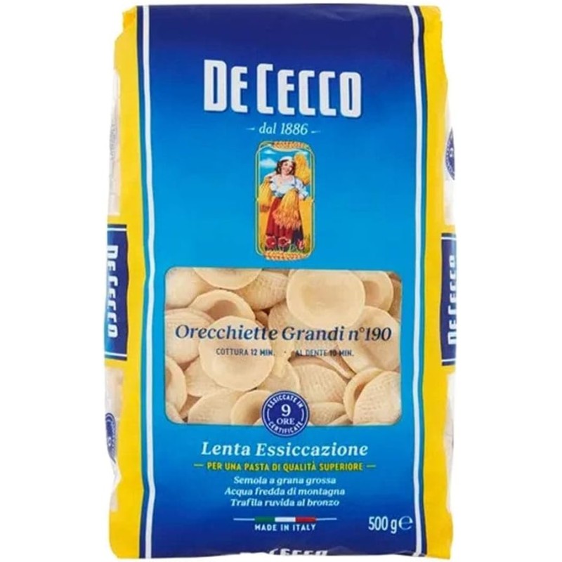 8001250121905De Cecco n.190 Orecchiette Grandi 500gr