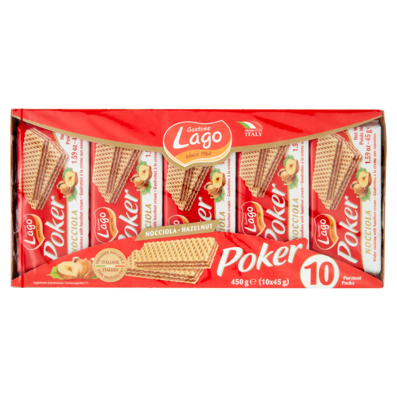 8004800003119Lago Wafer Power Nocciola 10x45gr