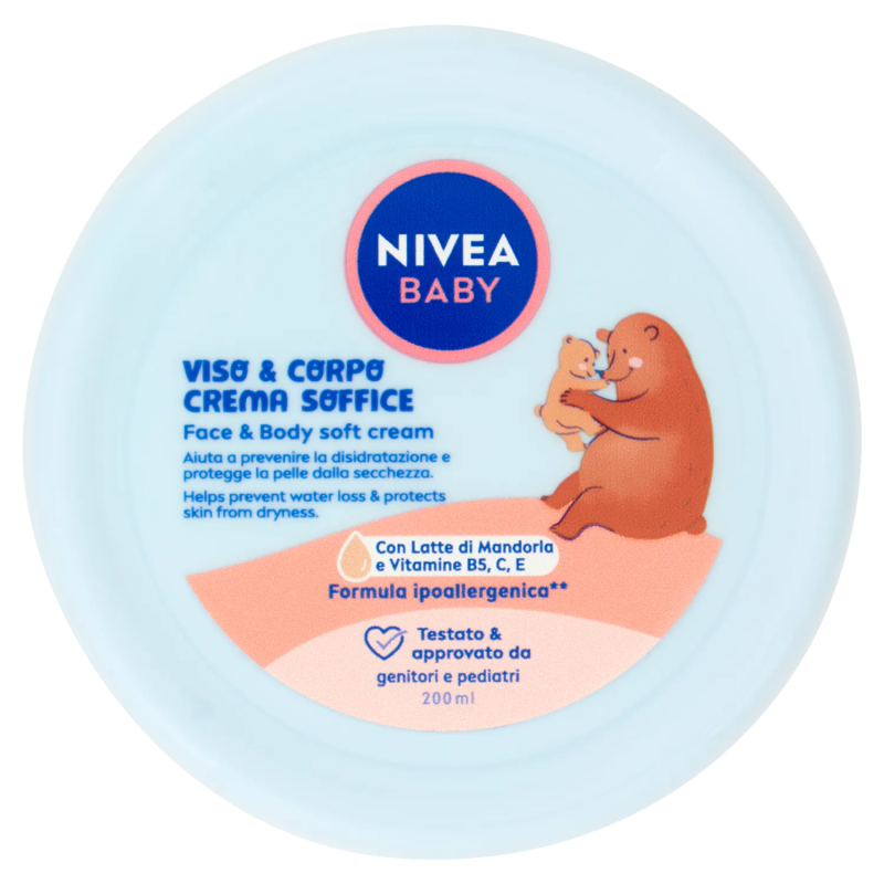 4006000030692Nivea Baby Crema Soffice Viso e Corpo Vaso New 200ml 4006000030692Nivea Baby Crema Soffice Viso e Corpo Vaso New 200ml