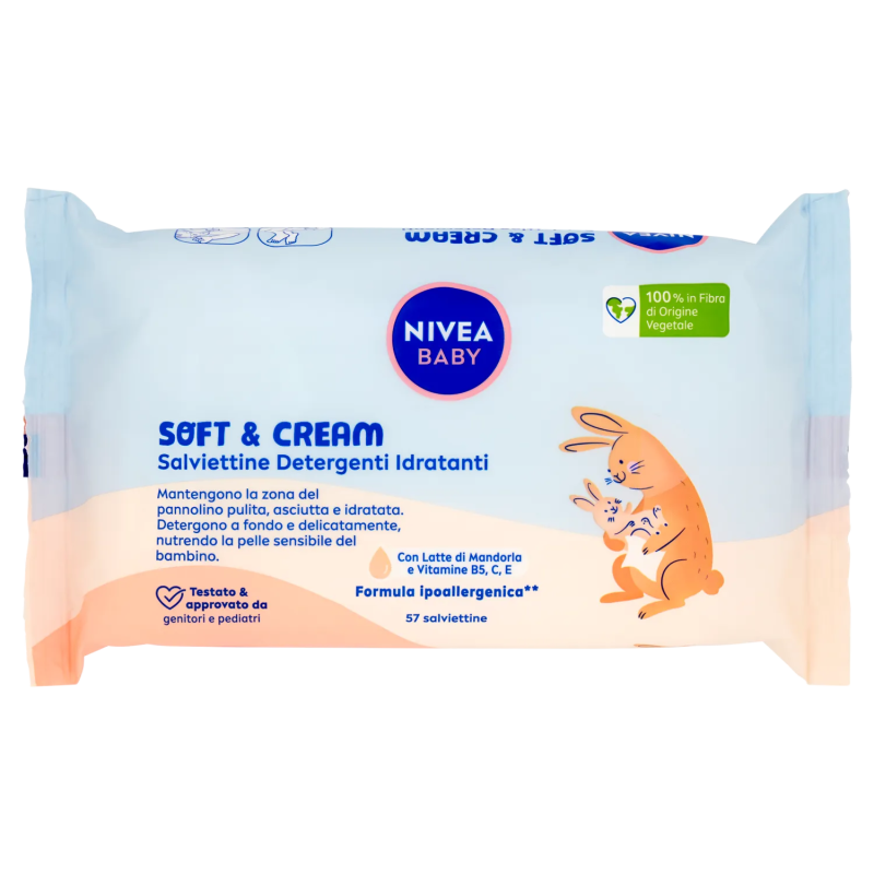 4006000030791Nivea Baby Salviettine Soft e Cream 57pz