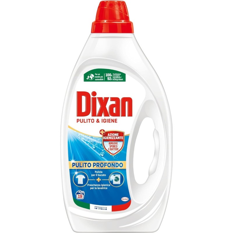 8015100577316Dixan Liquido Lavatrice Igiene 19 Misurini 950ml