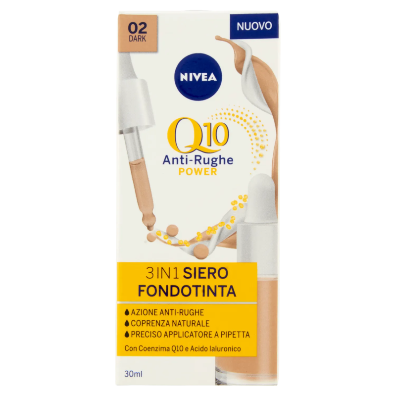 4005900939548Nivea Crema Q10 3in1 Siero Fondotinta 02 Dark 30ml