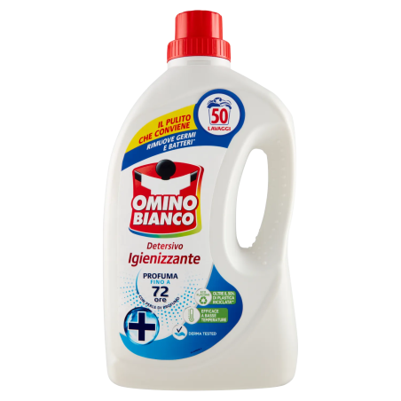 8003650023018Omino Bianco Detersivo Igienizzante 50 Misurini 2000ml
