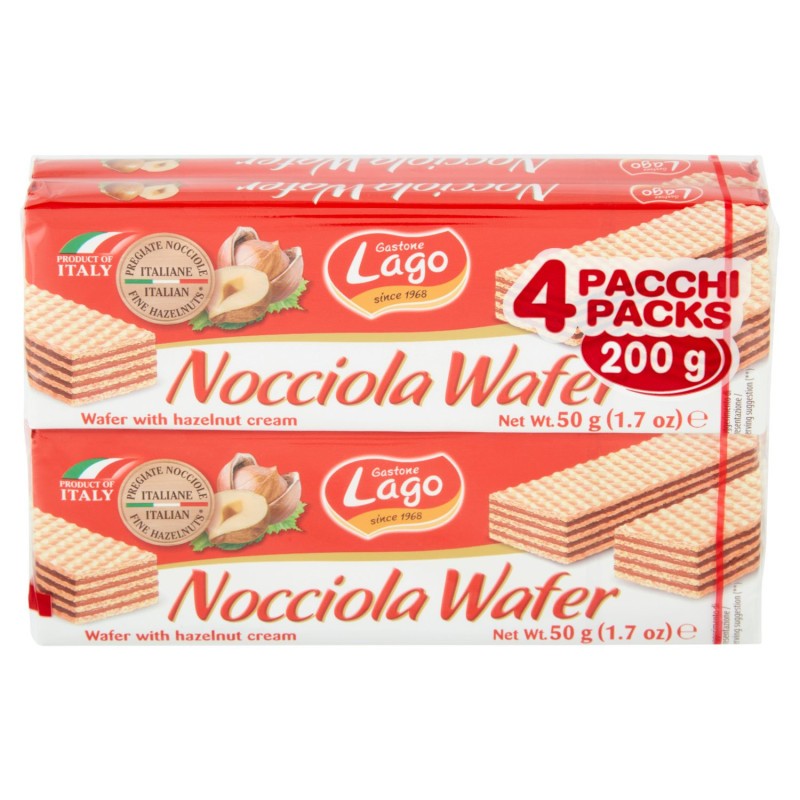 8004800001467Lago Wafer Nocciola 4x50gr