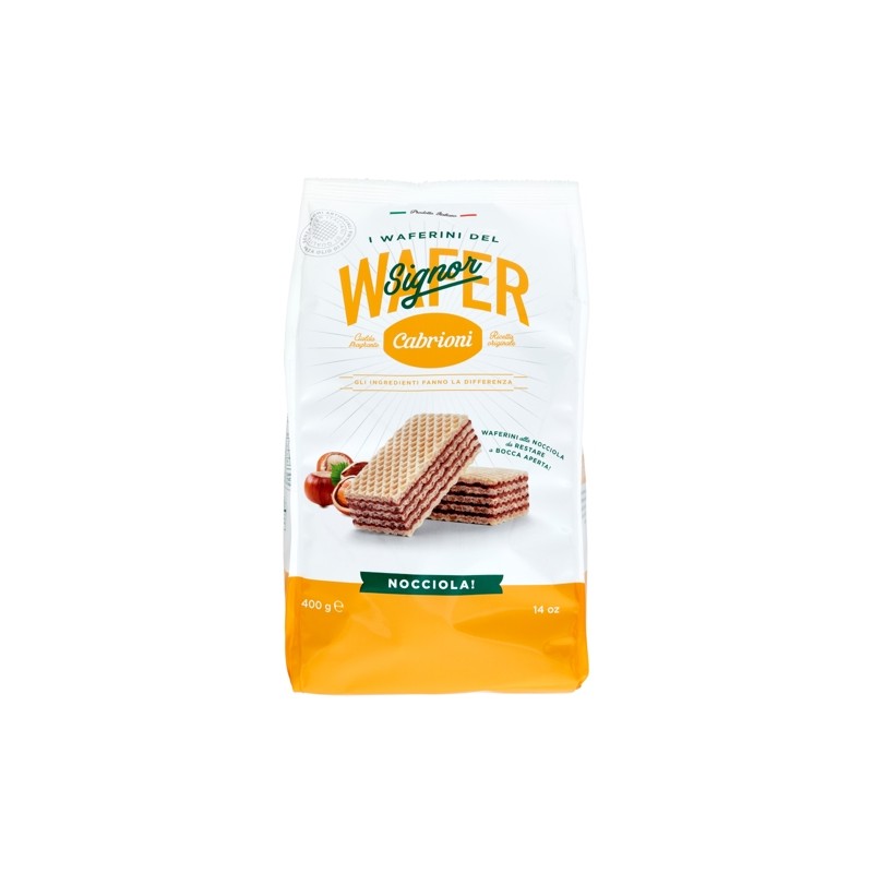8000155426504Cabrioni Wafer Nocciola 400gr