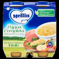 8000050534908Mellin Pappa Completa Vitello 2x250gr