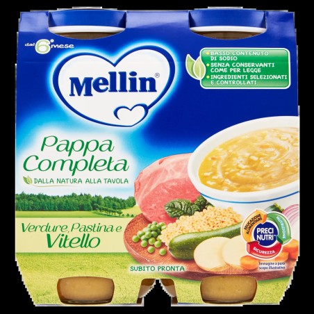 8000050534908Mellin Pappa Completa Vitello 2x250gr
