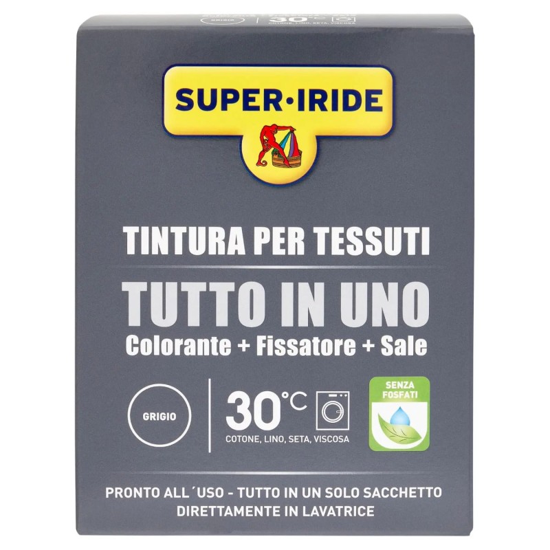 3045206158695Super Iride Colorazione Per Tessuti Tutto In Uno Grigio 350gr