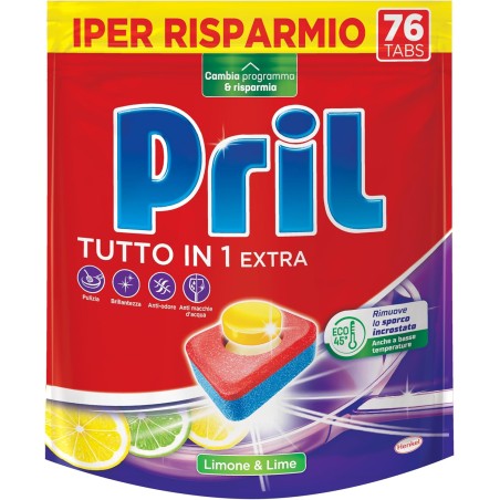 8015100578993Pril Tutto in 1 Extra Tabs 76pz