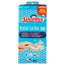 3384129310088Spontex Guanti Flexy Latex Misura M/L 100pz