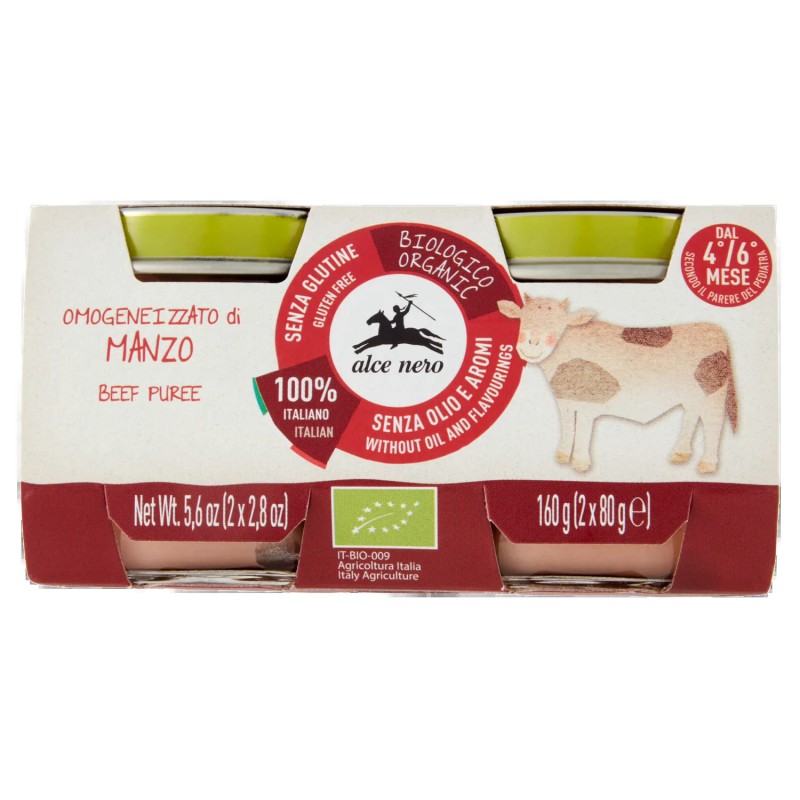 8009004810525Alce Nero Omogeneizzato Manzo Bio 2x80gr