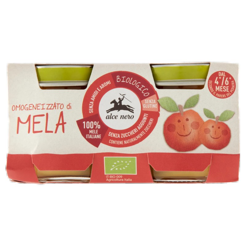 8009004810464Alce Nero Omogeneizzato Mela Bio 2x80gr