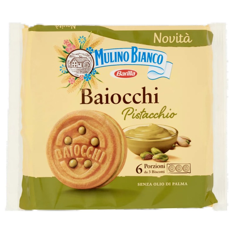 8076809581318Mulino Bianco Baiocchi Pistacchio 168gr