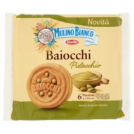 8076809581318Mulino Bianco Baiocchi Pistacchio 168gr