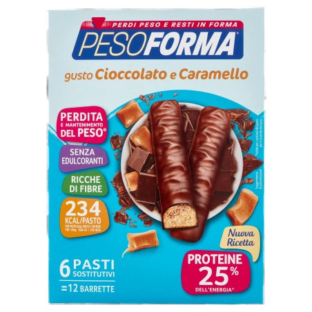 8018031000434Pesoforma 12 Barrette Gusto Cioccolato e Caramello 372gr