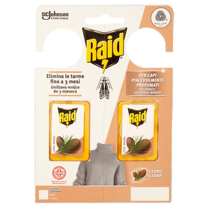 Raid Anti Tarme Gel Cedro 2x3gr