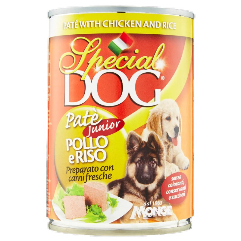 Special Dog Patè Junior Pollo e Riso 400gr