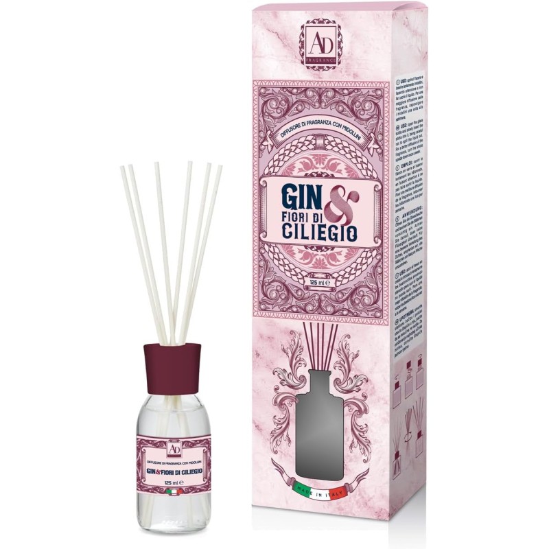 Ad Trend Diffusore Fragranza Con Midollini Gin & Fiori Di Ciliegio 125ml