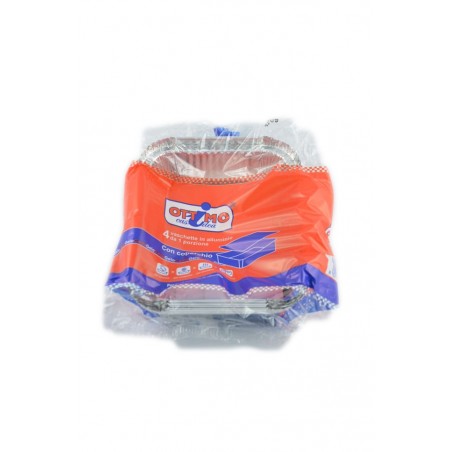 8021719001104Ottimo Vaschette Alluminio 1 Porzione Con Coperchio 4pz