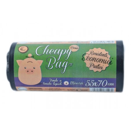 8032625871262Cheapy Bag Basic Nero 55x70cm 15pz