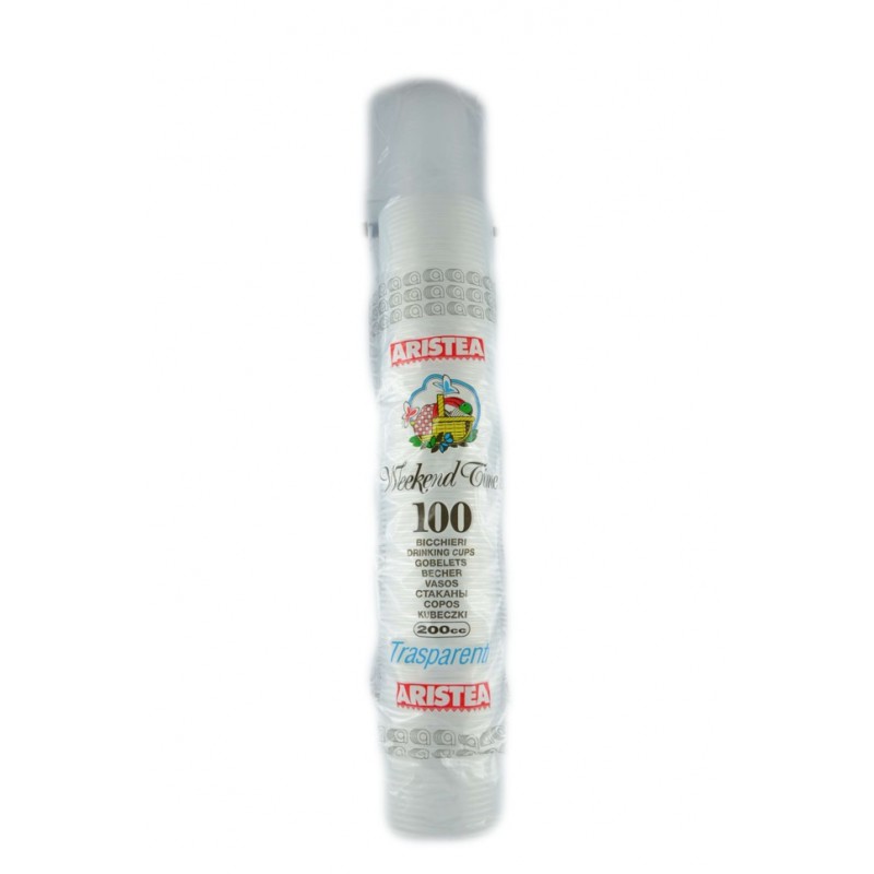 8001909180468Aristea Bicchieri Monouso Trasparenti 200cc 100pz