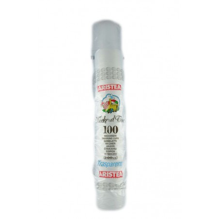 8001909180468Aristea Bicchieri Monouso Trasparenti 200cc 100pz