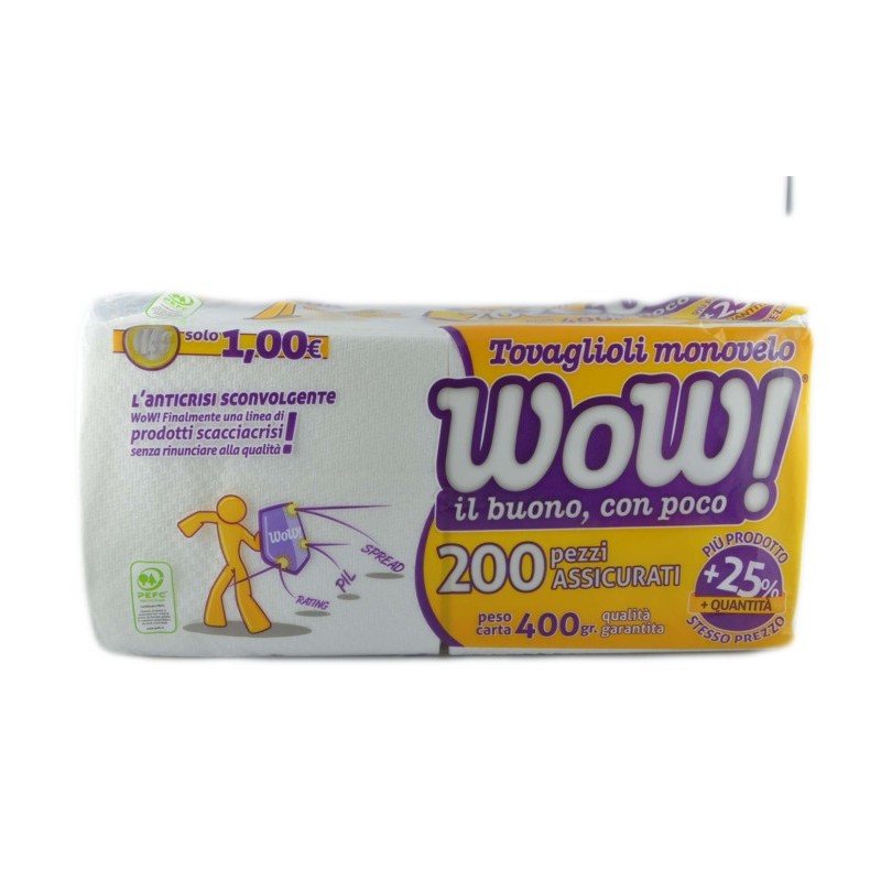 8007091004605Wow Tov 1 Velo 33x33cm 200pz