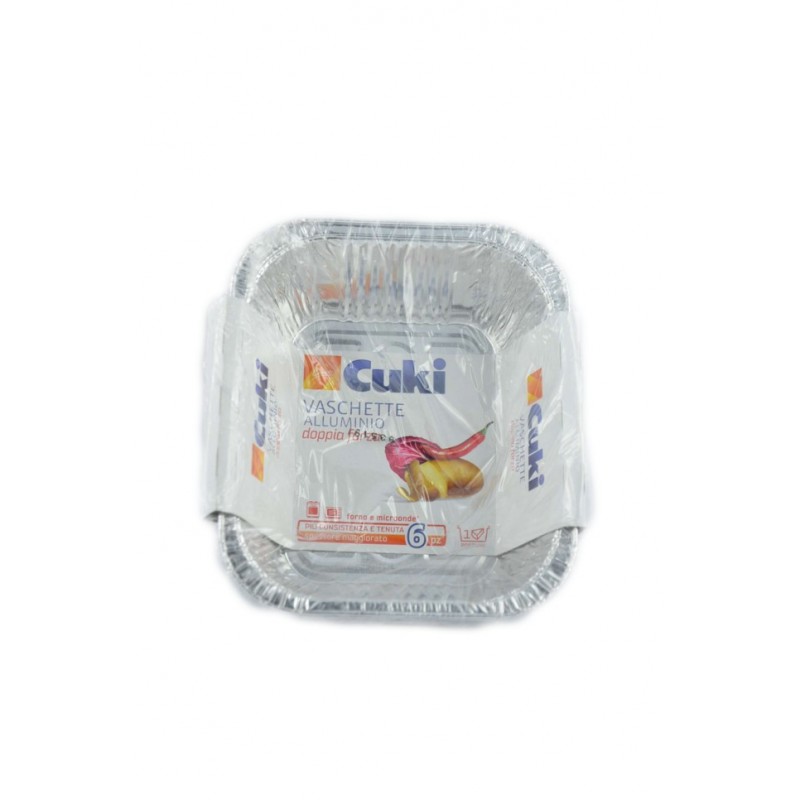 8003980090018Cuki Vaschette Alluminio Doppia Forza R30 - 1 Porzione 6pz
