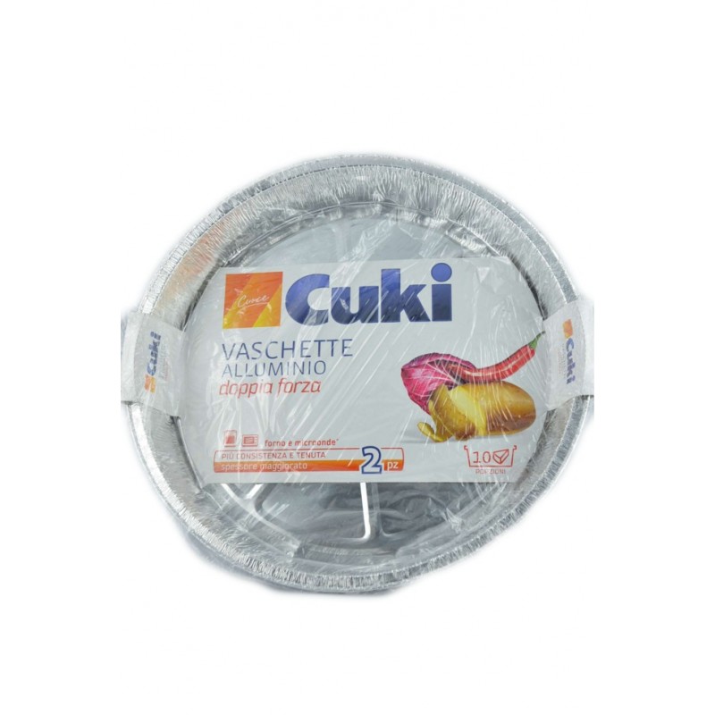 8003980091213Cuki Vaschette Alluminio Doppia Forza T10 - Torta Grande 2pz