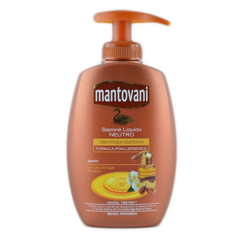 8002340012493Mantovani Sapone Liquido Olio Di Argan E Jasmin Con Dispenser 300ml