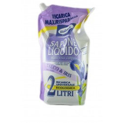 8004120904950Mil Mil Sapone Liquido Talco E Iris Eco Ricarica 2lt