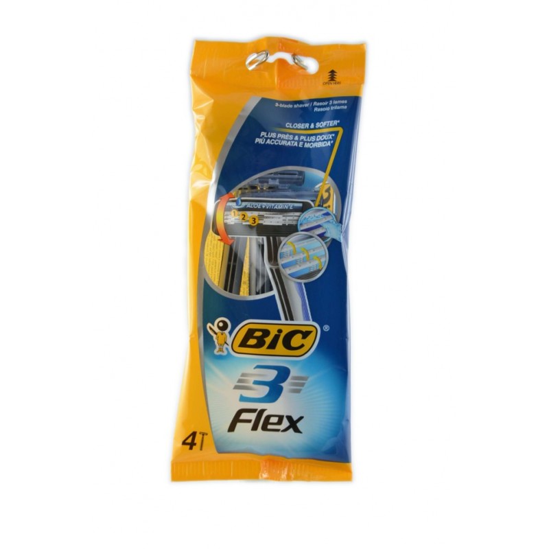 3086123242524Bic Rasoio 3 Flex 4pz