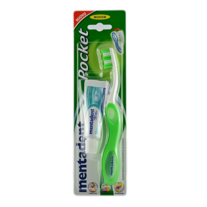 8717163494332Mentadent Spazzolino Pocket Medio 1pz