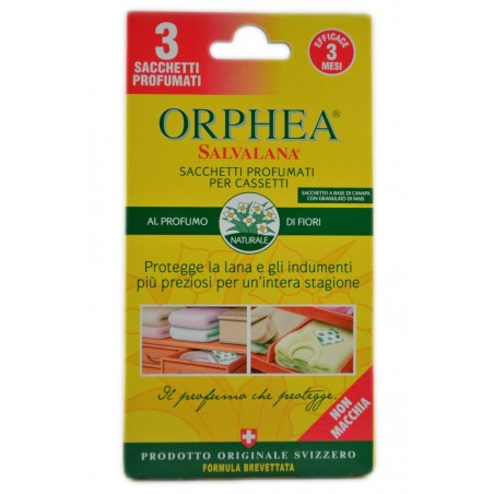 8001365181702Orphea Sacchetti Profumati Antitarme Per Cassetti - Profumo Di Fiori 3pz