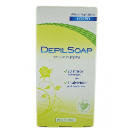 8005283014050Depilsoap Strisce Depilatorie Corpo Pelli Normali 20pz