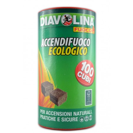 8002840153177Diavolina Accendifuoco Ecologico 100pz