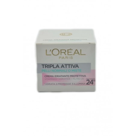 8001980111504L'oreal Tripla Attiva Pelli Normali O Miste Crema Vaso 50ml