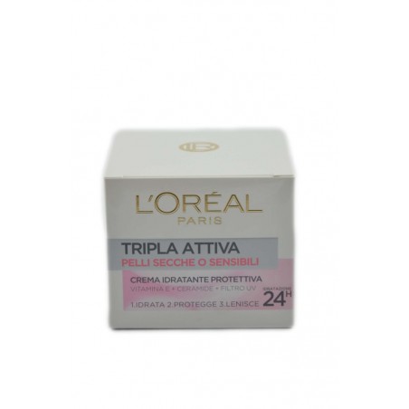 8001980116721L'oreal Tripla Attiva Pelli Secche O Sensibili Crema Vaso 50ml