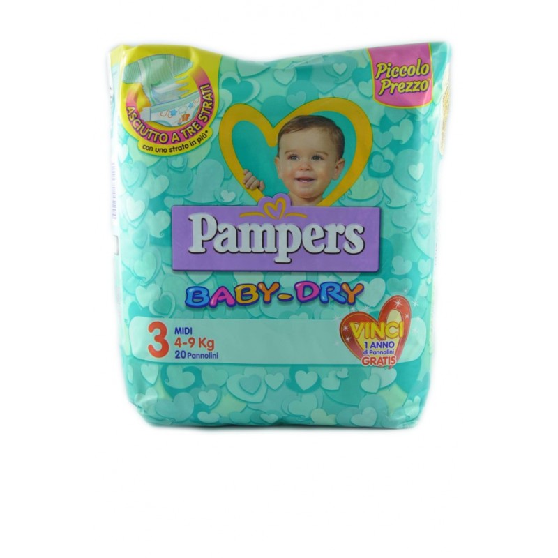 8001480092204PAMPERS PANNOLINI BABY-DRY TAGLIA 3 - 4/9KG 20PZ