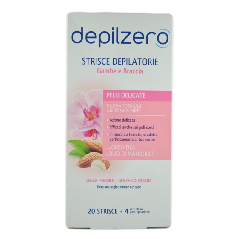 8008970044170Depilzero Strisce Depilatorie Gambe E Braccia Pelli Delicate 22pz